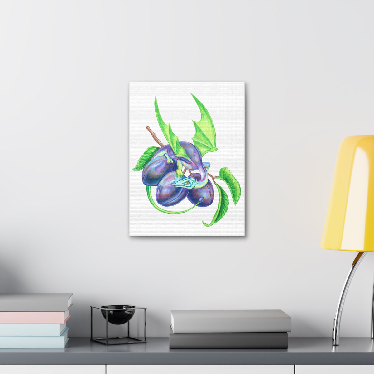 "Plum Dragon" Print on Canvas