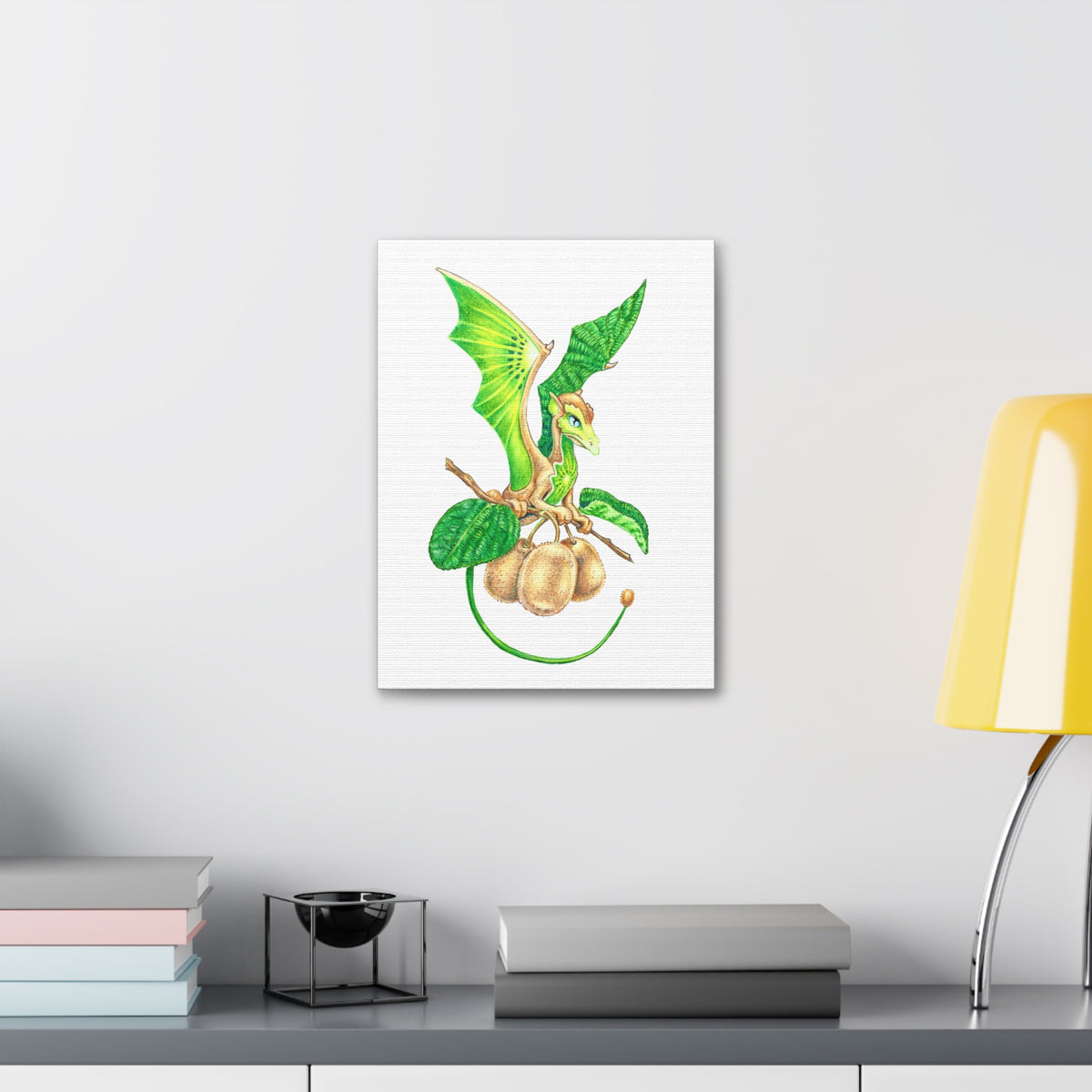 "Kiwifruit Dragon" Print on Canvas