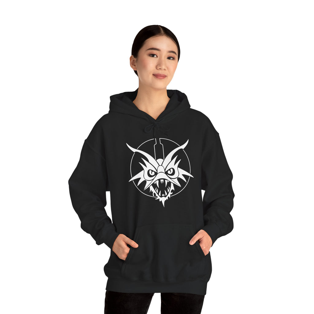 Monotone Dragon Logo Hoodie