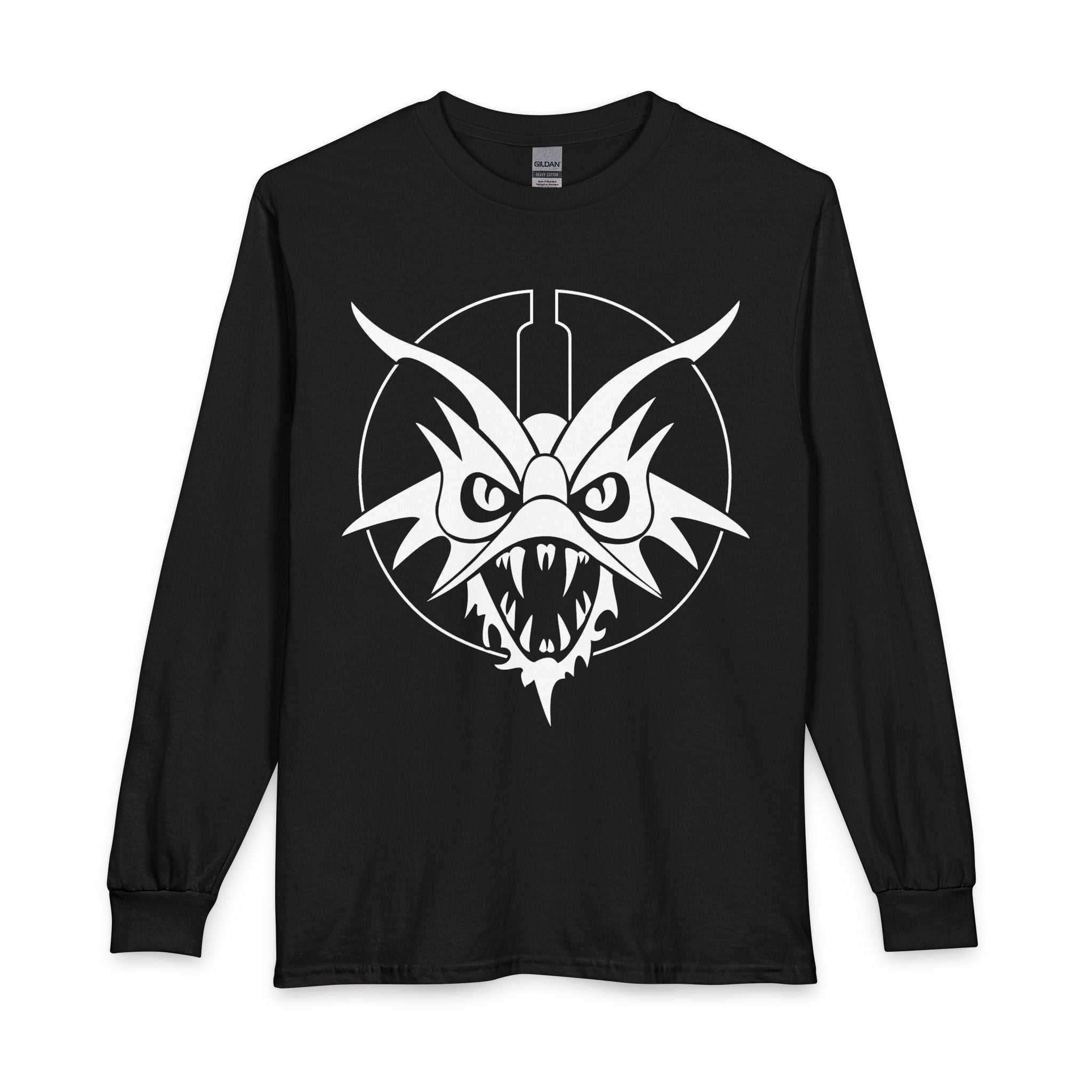Monotone Dragon Logo Long Sleeve Shirt