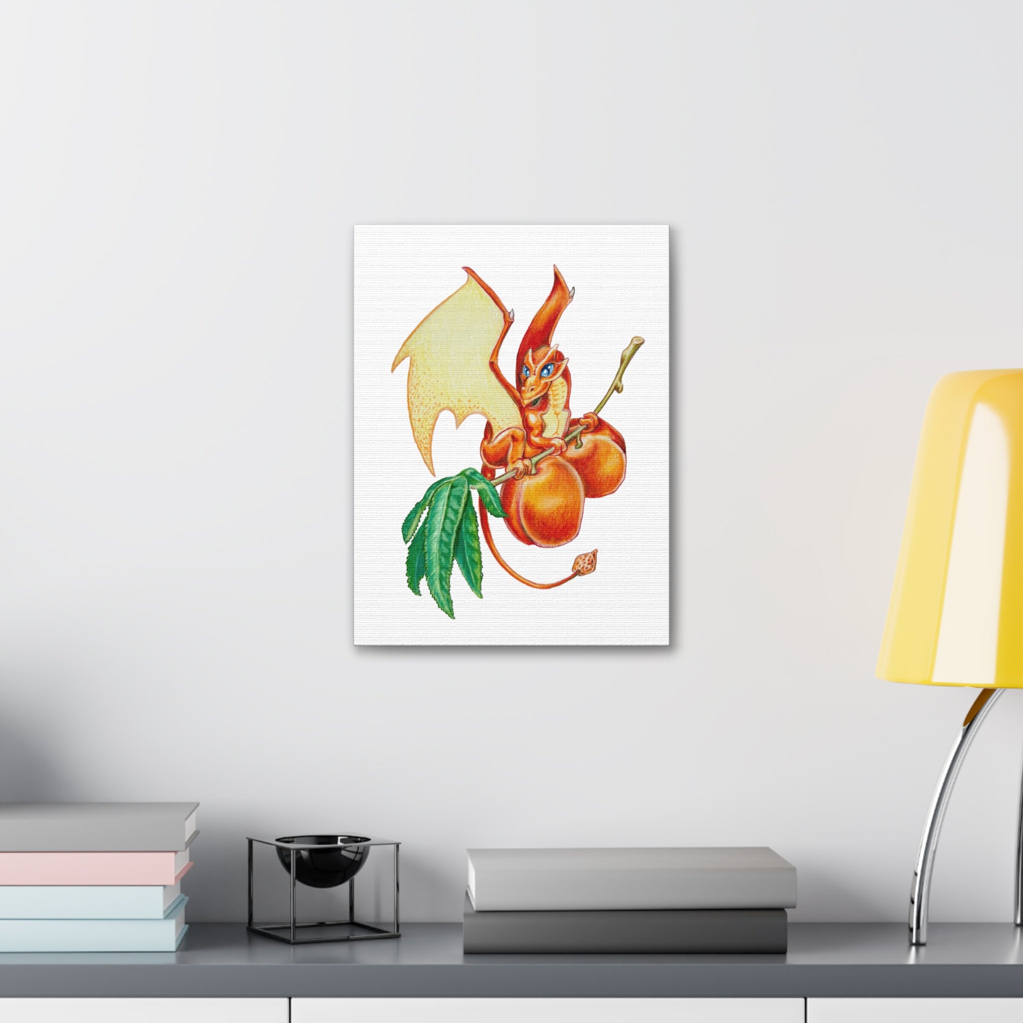 "Peach Dragon" Print on Canvas