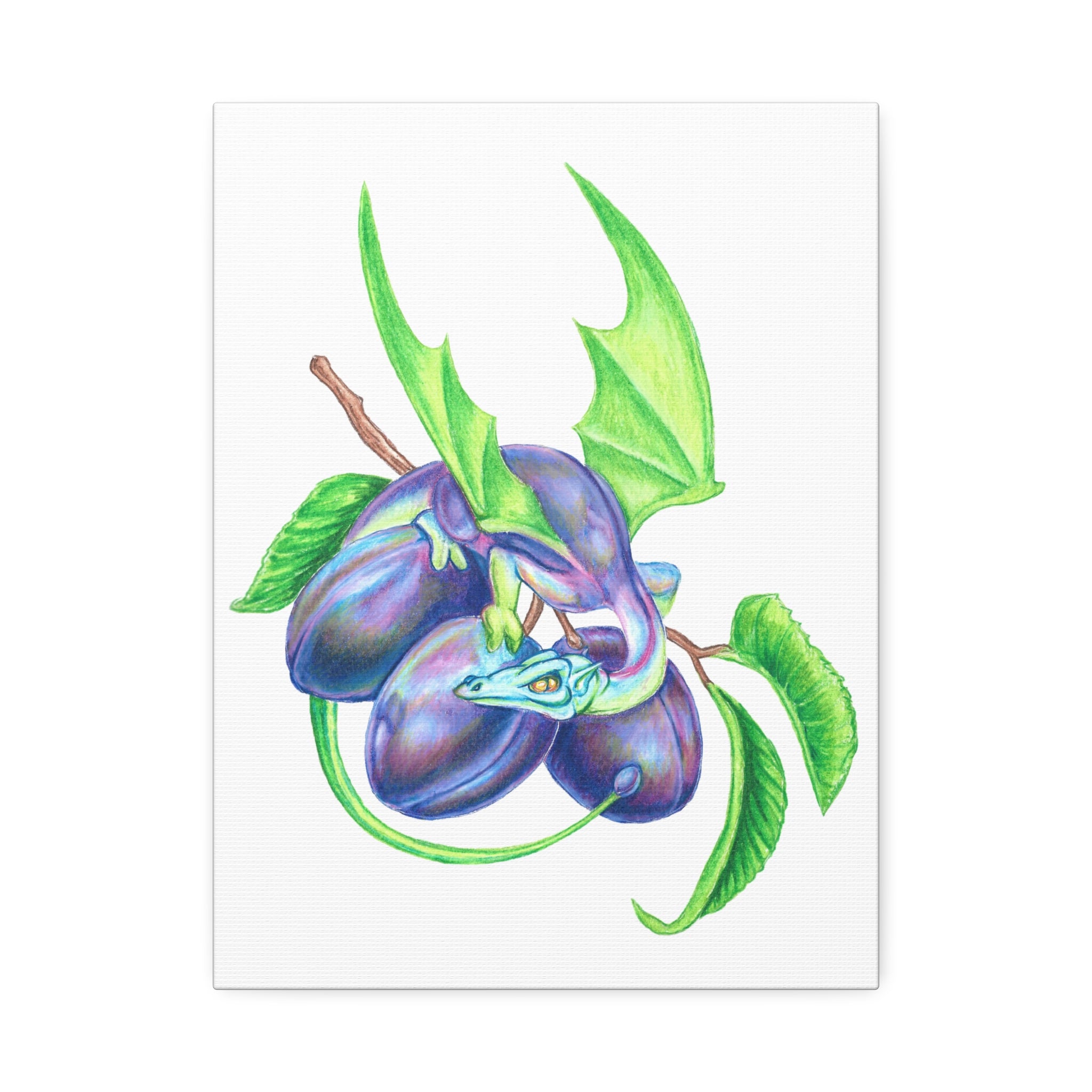 "Plum Dragon" Print on Canvas