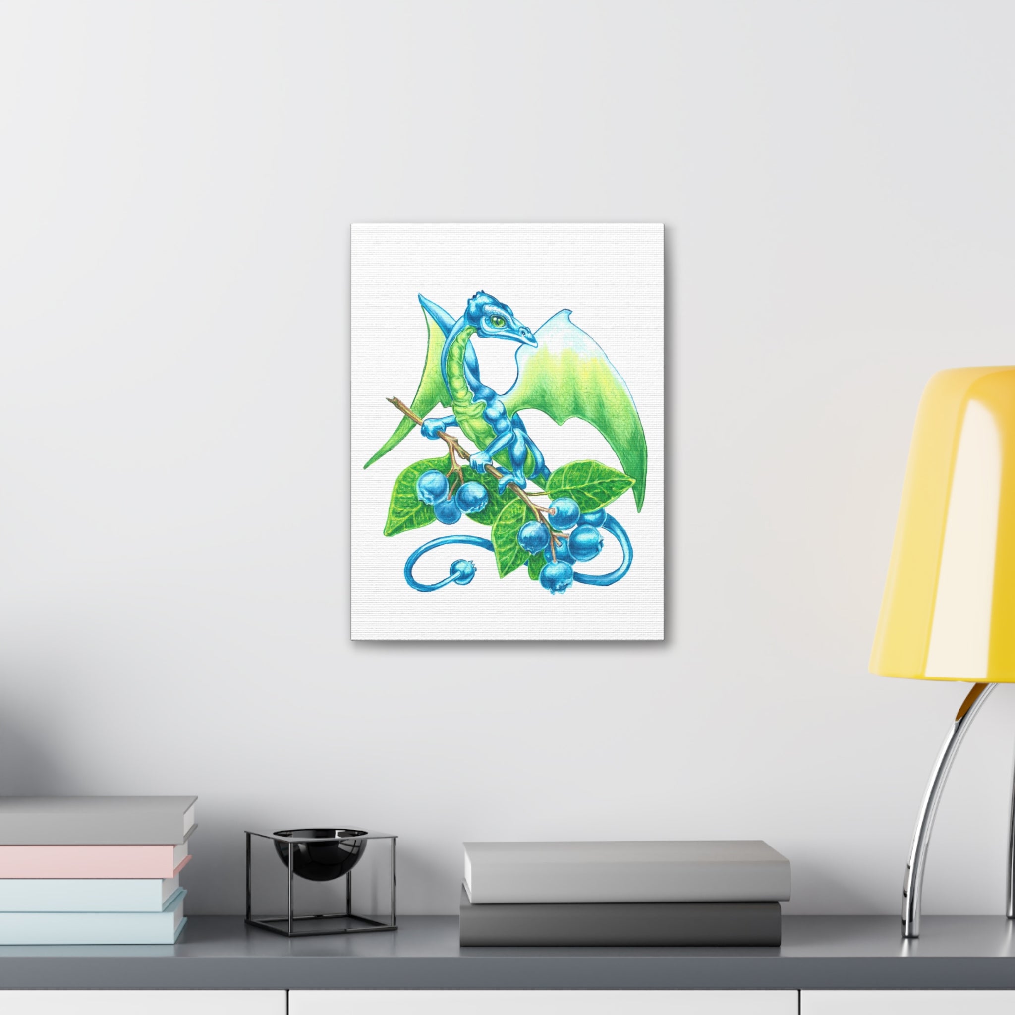 "Blueberry Dragon" Print on Canvas