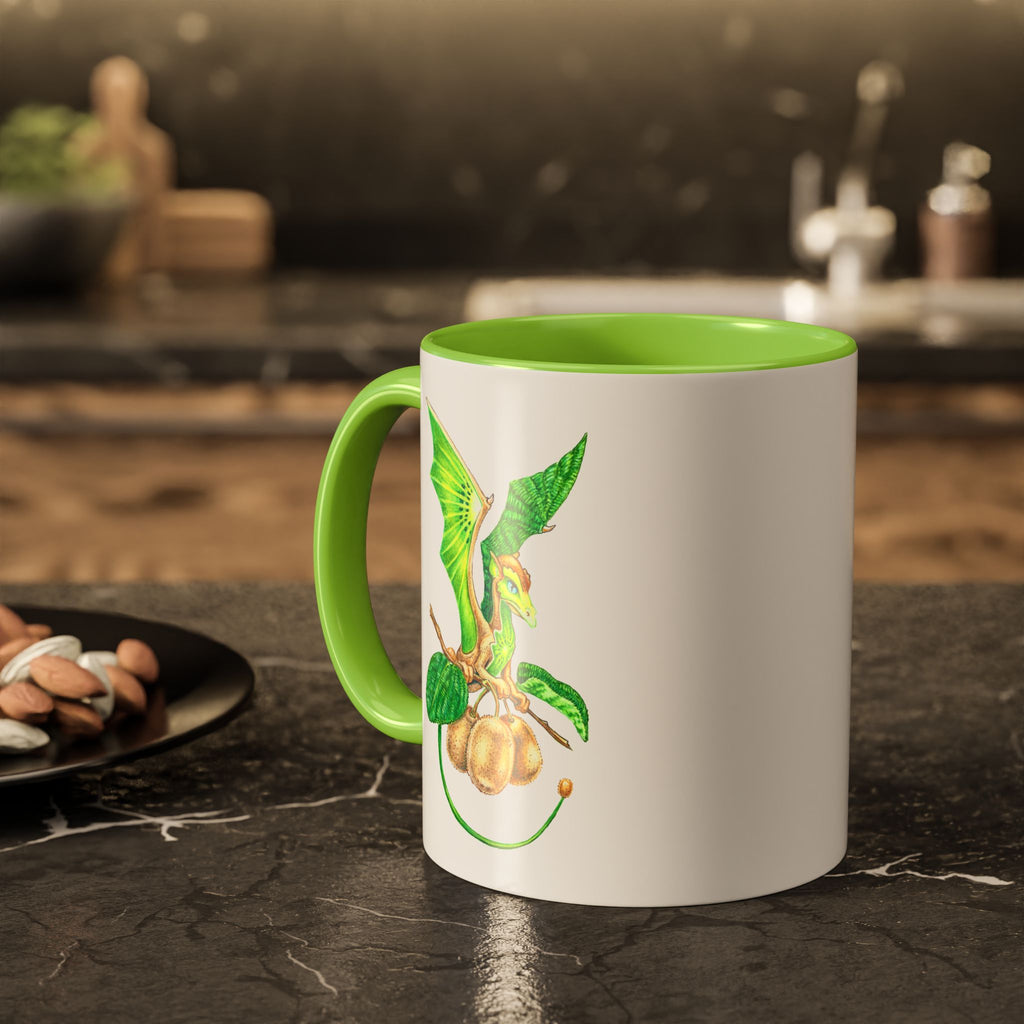 "Kiwifruit Dragon" Ceramic Mug