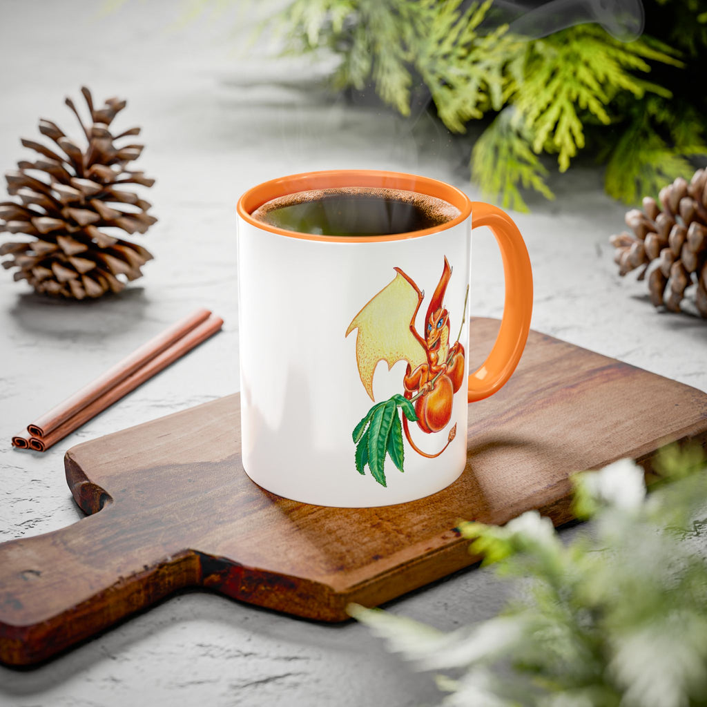 "Peach Dragon" Ceramic Mug