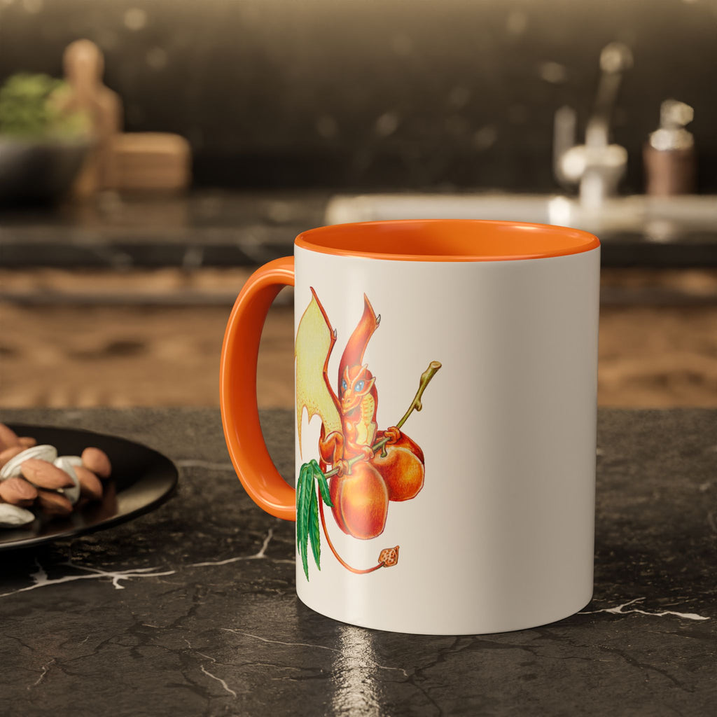 "Peach Dragon" Ceramic Mug