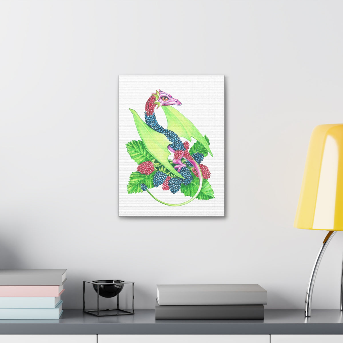 "Blackberry Dragon" Print on Canvas