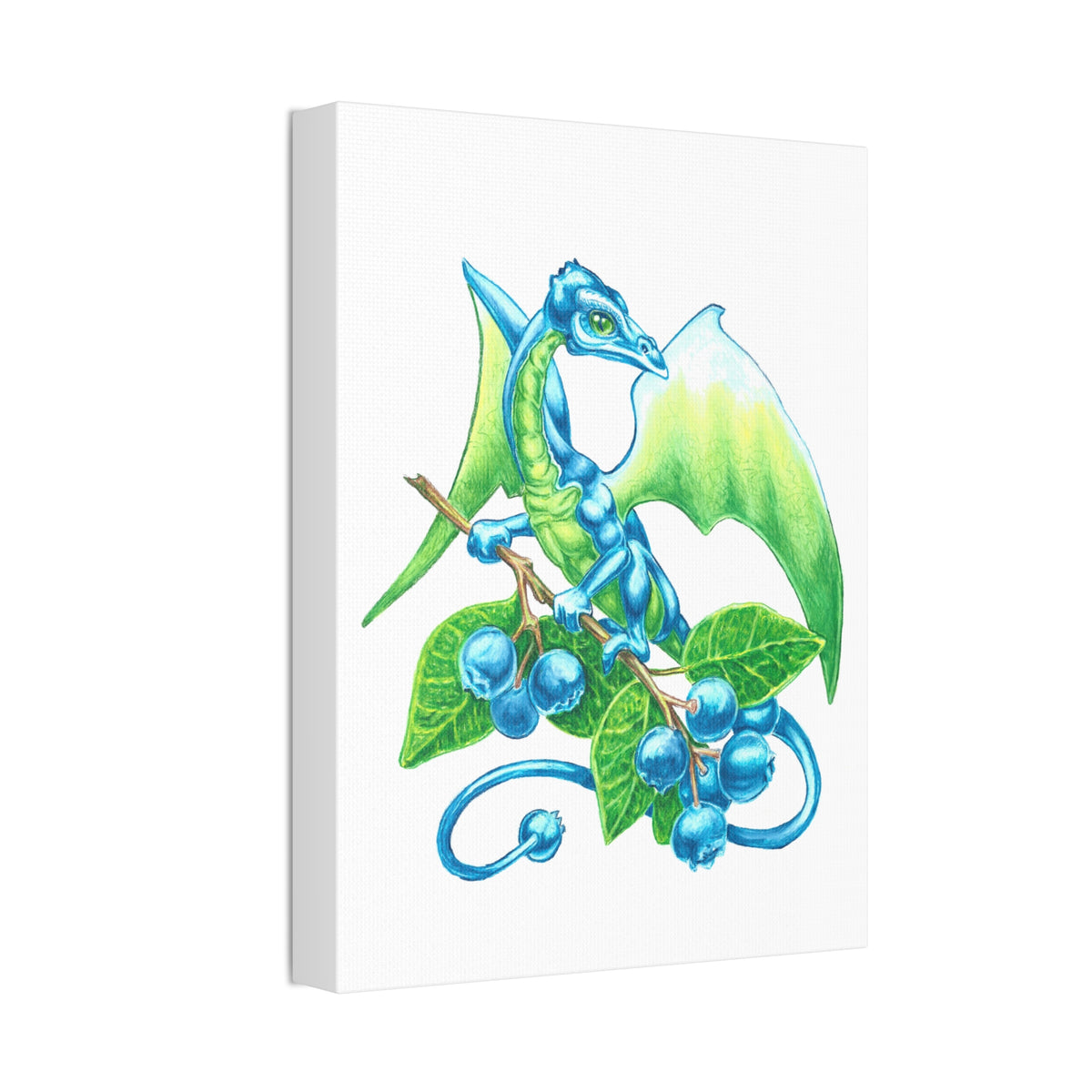 "Blueberry Dragon" Print on Canvas