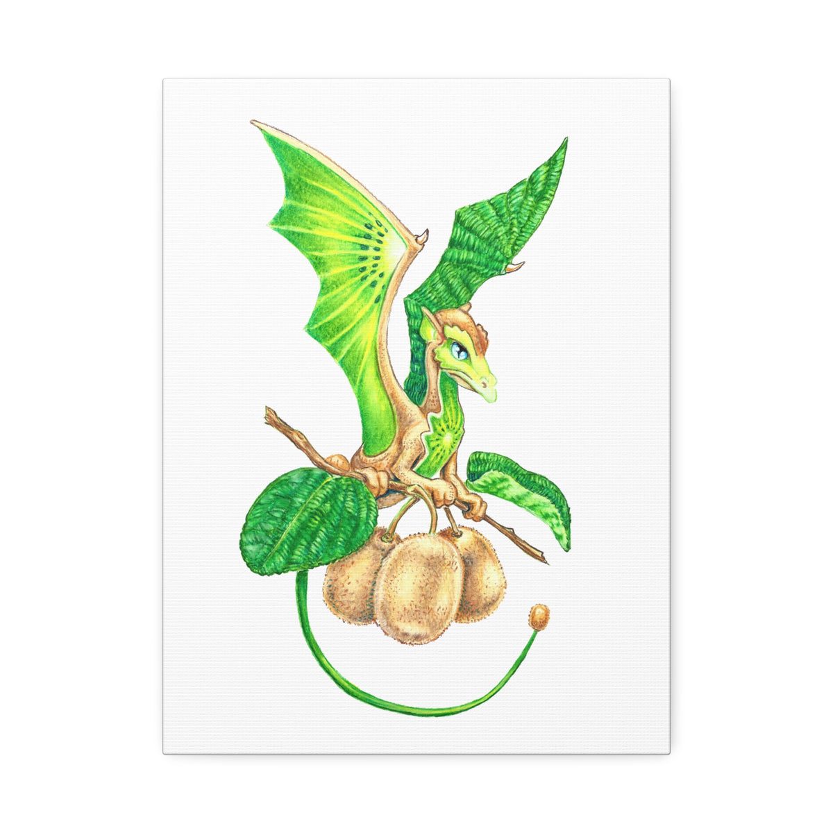 "Kiwifruit Dragon" Print on Canvas