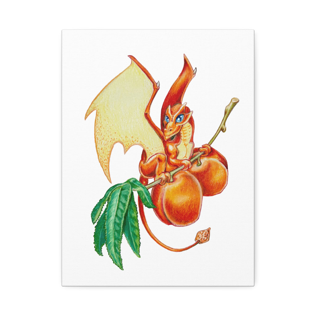 "Peach Dragon" Print on Canvas