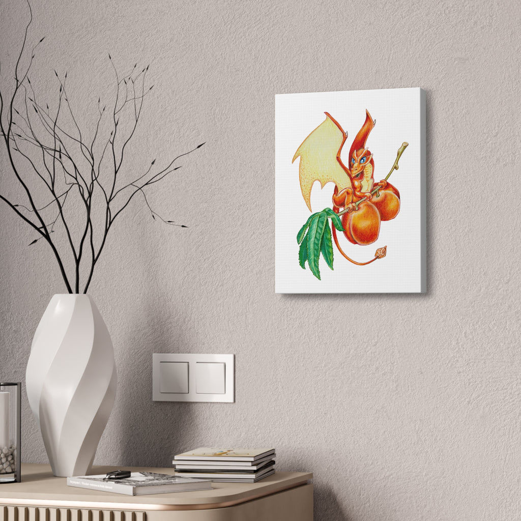 "Peach Dragon" Print on Canvas