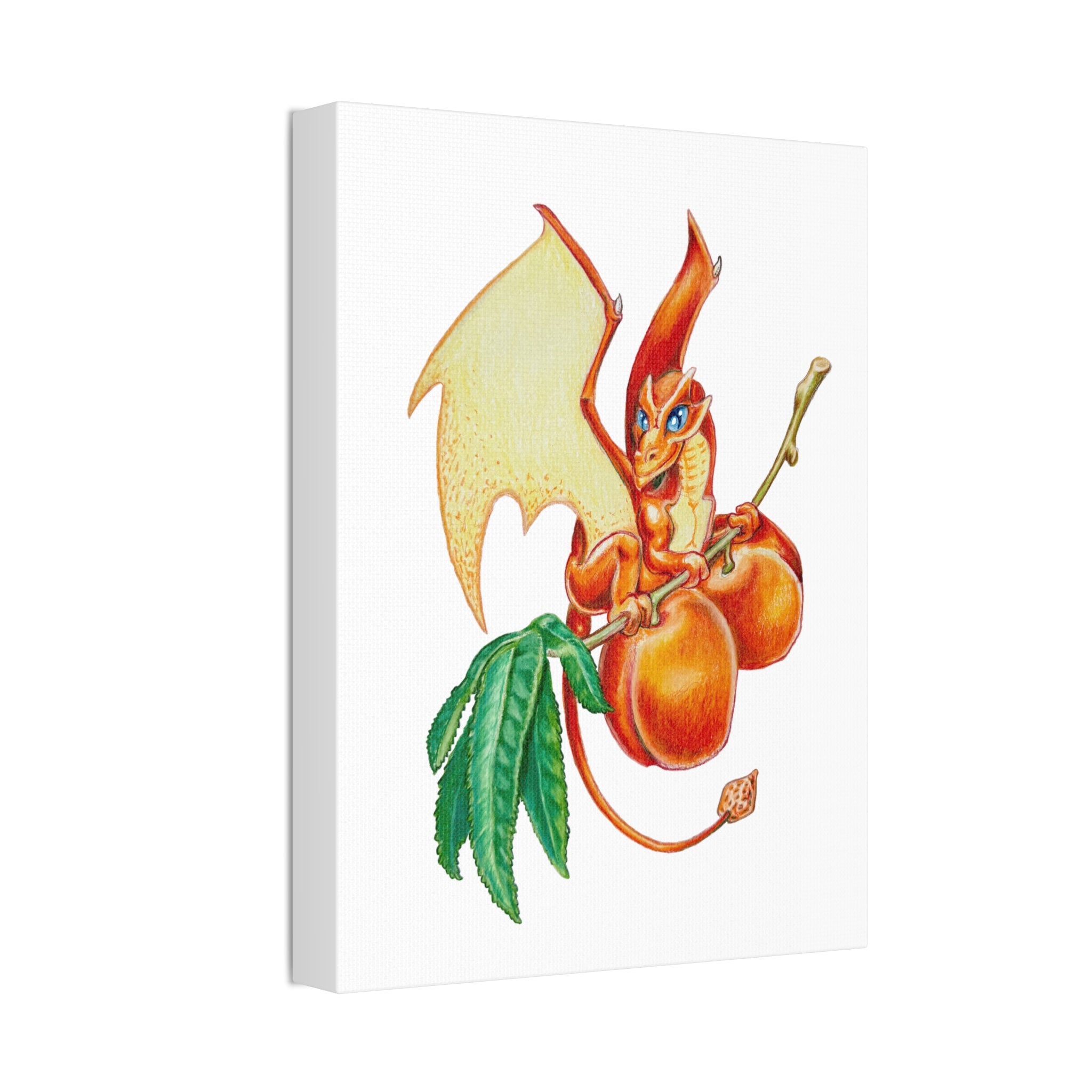 "Peach Dragon" Print on Canvas