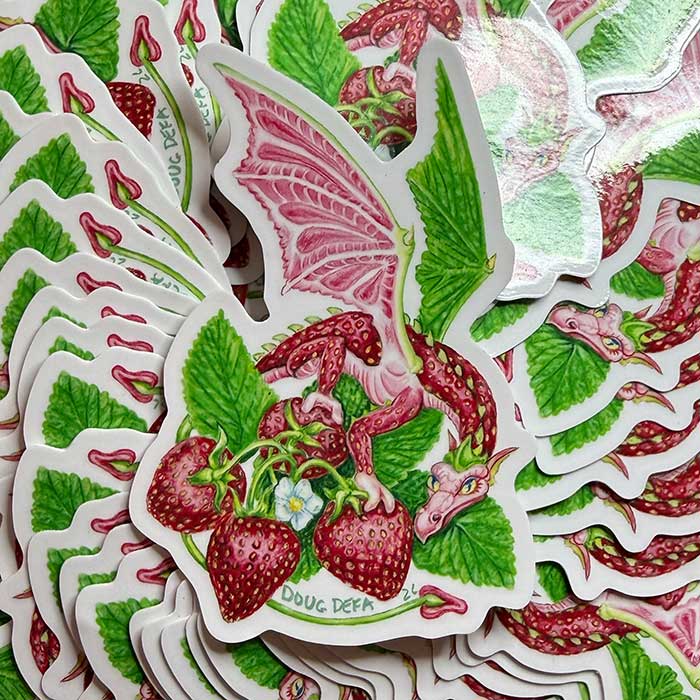 "Strawberry Dragon" Sticker
