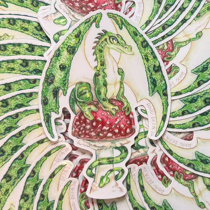 "Dragonstool" Dragon Sticker