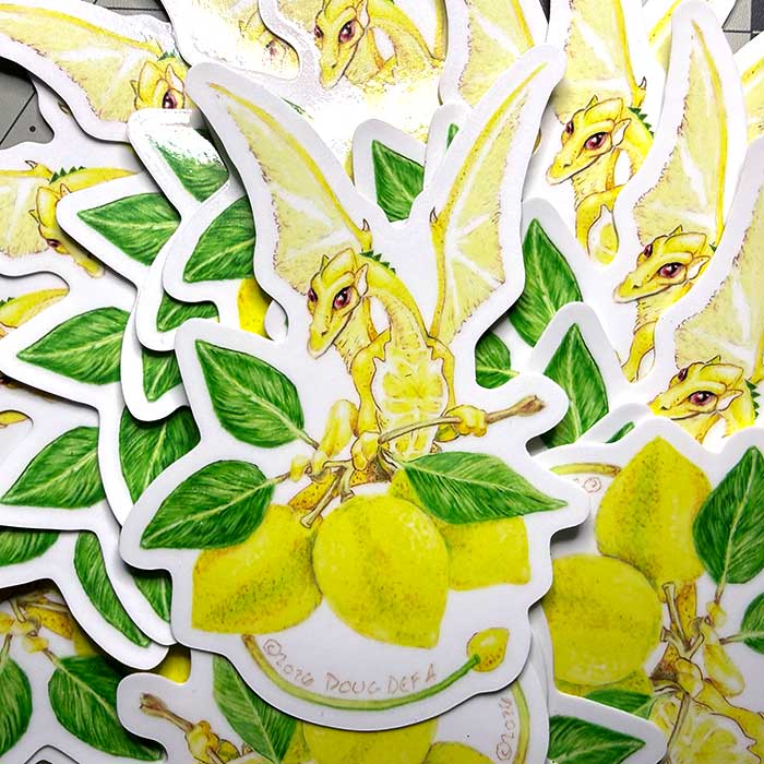"Lemon Dragon" Sticker