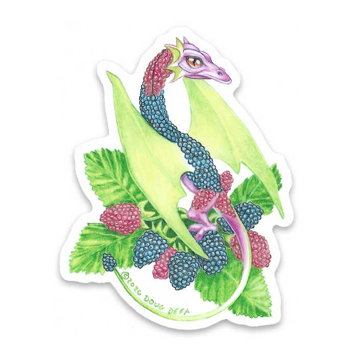 "Blackberry" Dragon Sticker