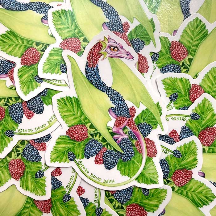 "Blackberry" Dragon Sticker