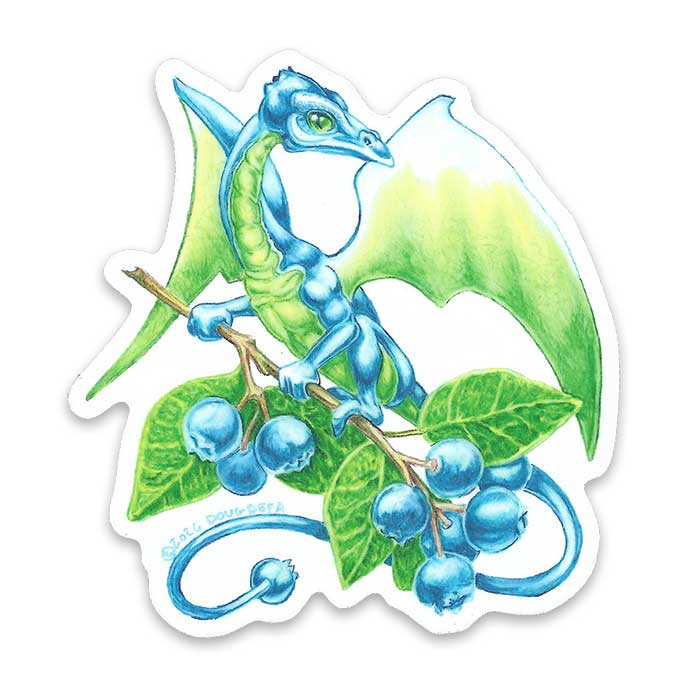"Blueberry Dragon" Sticker