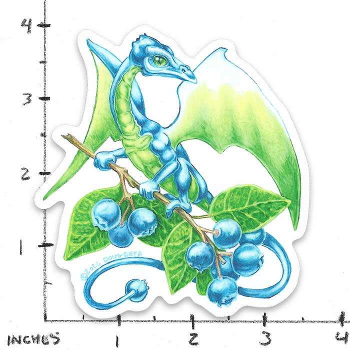 "Blueberry Dragon" Sticker