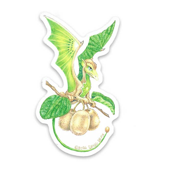 "Kiwifruit Dragon" Sticker