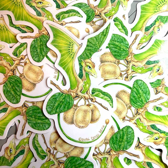 "Kiwifruit Dragon" Sticker