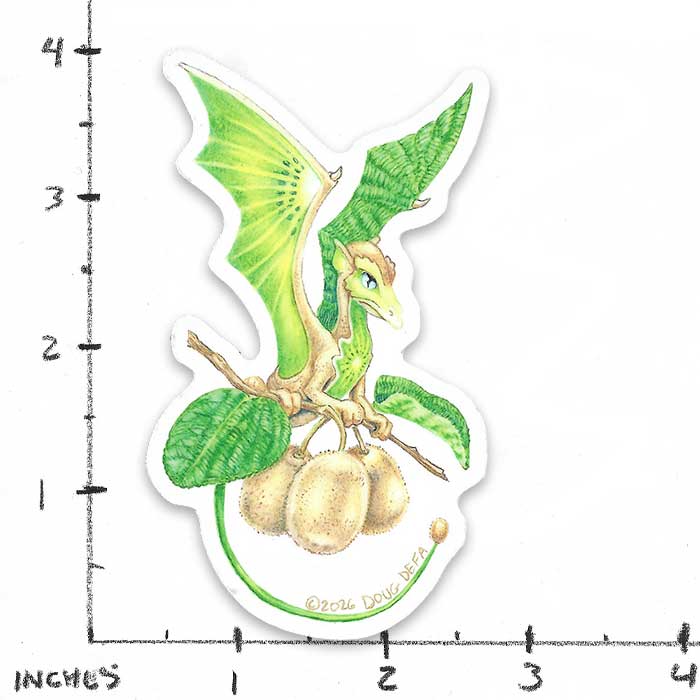 "Kiwifruit Dragon" Sticker
