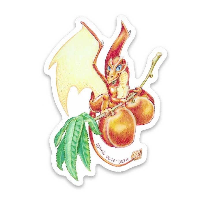 "Peach Dragon" Sticker
