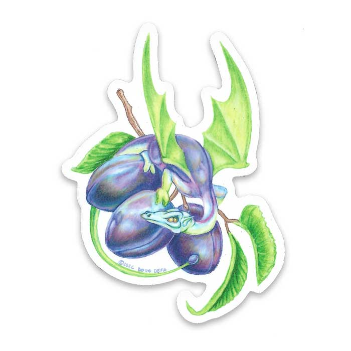 "Plum" Dragon Sticker