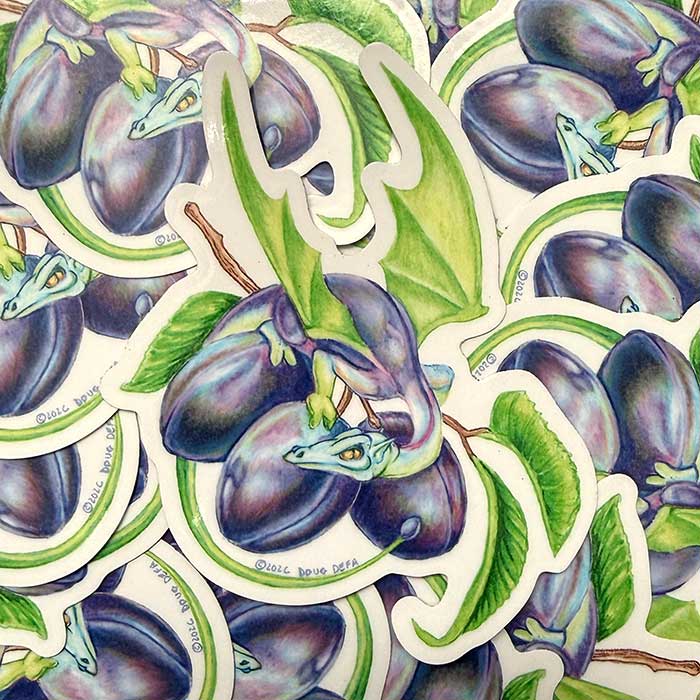 "Plum" Dragon Sticker